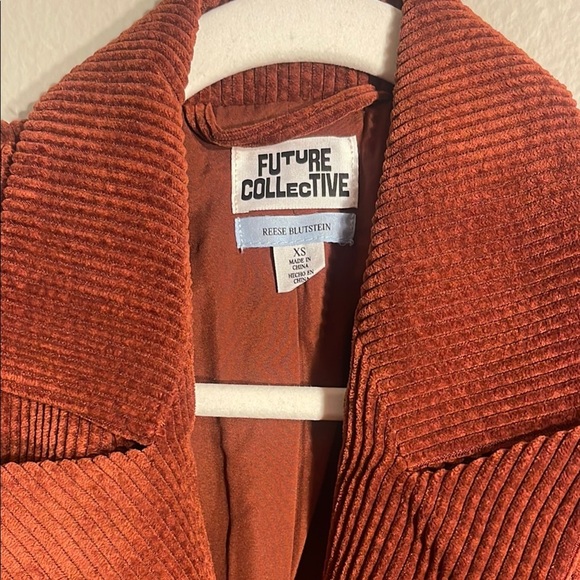 Vintage Corduroy Blazer and Short Suit in Rust Future Collective NWOT - Picture 2 of 7